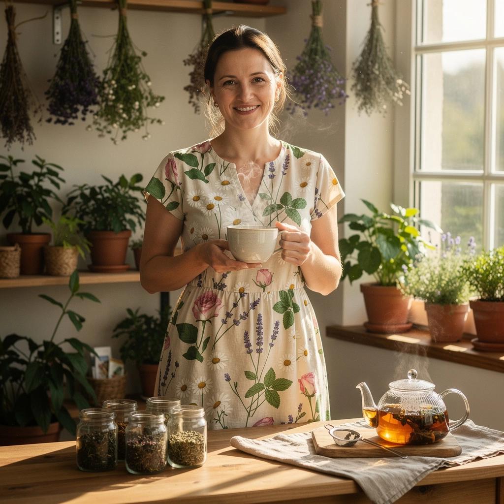 Relaxujúca atmosféra s čajom, sviečkami a pohodlným kreslom v pozadí